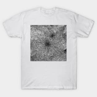 Linework Flowers- Zinnias T-Shirt